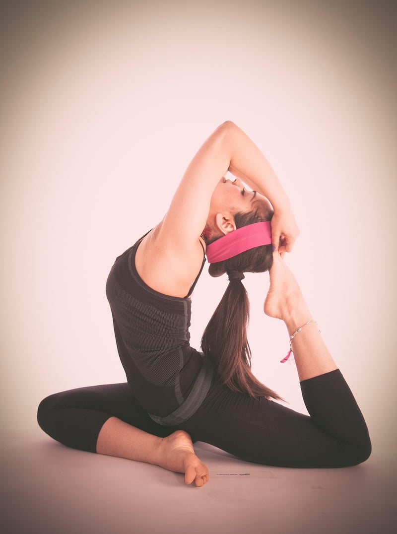 Woman practicing Hatha yoga